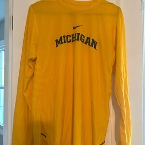Nike Michigan Yellow Long Sleeve Tee